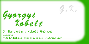 gyorgyi kobelt business card